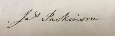 James Parkinson handtekening