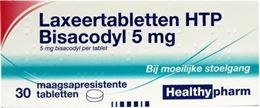 Afbeeldingen van Healthypharm laxeertabletten met bisacodyl 5mg 30tb