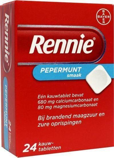 Afbeelding van Rennie pepermunt kauwtablet 24tb