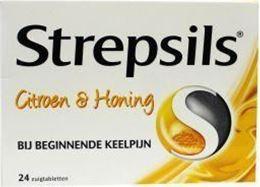 Afbeeldingen van Strepsils citroen & honing zuigtabletten 24tb