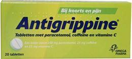 Afbeeldingen van Antigrippine 250mg paracetamol 25mg coffeïne 20tb