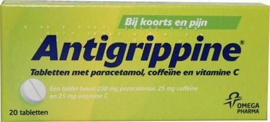 Afbeelding van Antigrippine 250mg paracetamol 25mg coffeïne 20tb