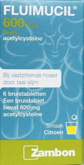 Afbeelding van Fluimucil 600mg bruistablet 6tb