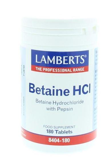 Afbeelding van Lamberts Betaine HCL pepsine 180tb