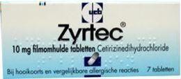 Afbeeldingen van Zyrtec Cetirizine 7tb