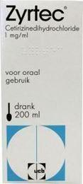 Afbeeldingen van Zyrtec Cetirizine drank 1mg/mg