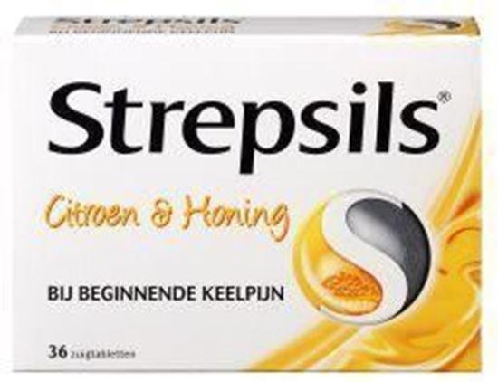 Afbeelding van Strepsils citroen & honing zuigtabletten 36tb