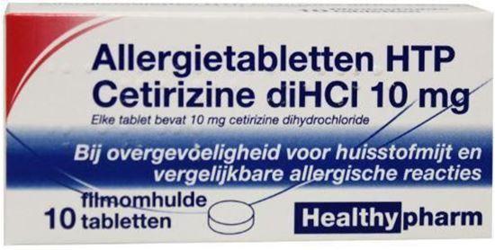 Afbeelding van Healthypharm Cetirizine 10mg 10tb