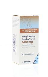 Afbeeldingen van Sandoz Acetylcysteine 600mg bruistablet 10tb