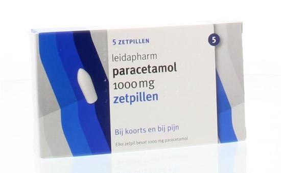 Afbeelding van Leidapharm Paracetamol 1000mg zetpil 5st