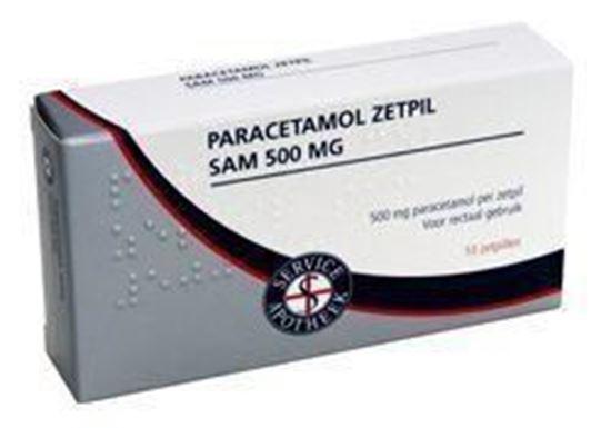 Afbeelding van Service Apotheek Paracetamol 500mg zetpil 10st