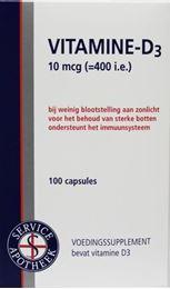 Afbeeldingen van Service Apotheek Vitamine D3 10 mcg