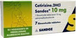 Afbeeldingen van Sandoz Cetirizine 10mg 7tb