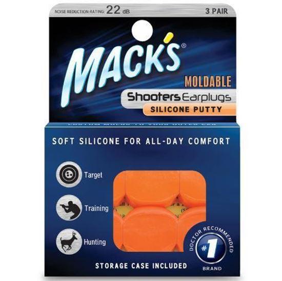 Afbeelding van Macks Shooters moldable earplugs orange