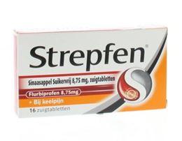 Afbeeldingen van Strepfen sinaasappel suikervrij zuigtabletten 16tb