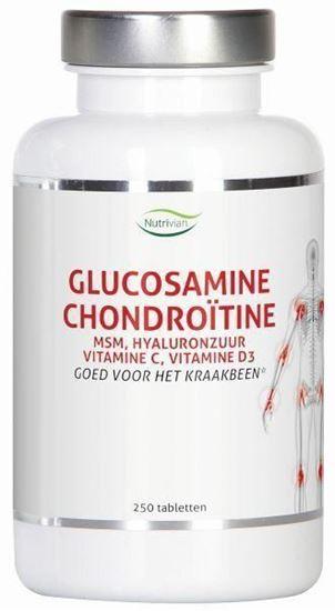 Afbeelding van Nutrivian Glucosamine chondroitine MSM hyaluron vit D3/C