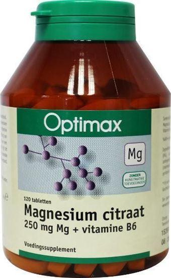 Afbeelding van Optimax magnesium citraat 250 mg + vit B6