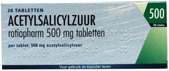 Acetylsalicylzuur Pch 500mg 20tb