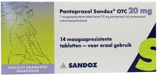 Afbeelding van Sandoz pantoprazol 20mg 14tb