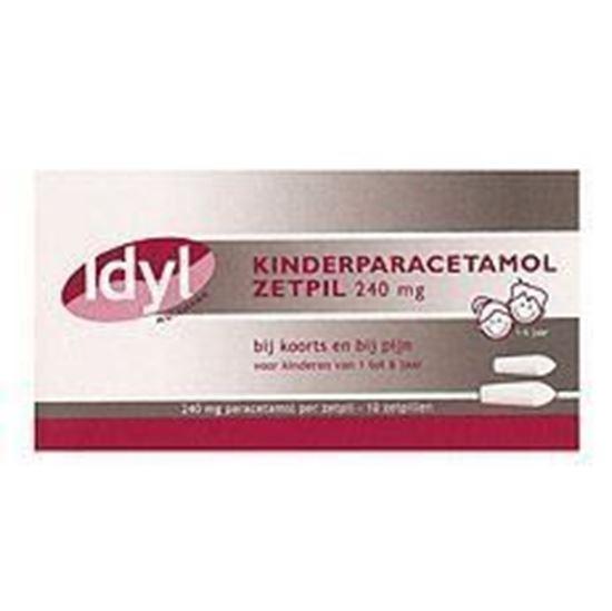 Afbeelding van Idyl Kinderparacetamol 240mg zetpil 10st