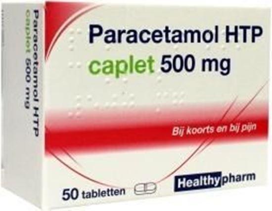 Afbeelding van Healthypharm Paracetamol caplet 500mg 50tb