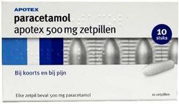 Afbeeldingen van Apotex Paracetamol 500mg zetpil 10st