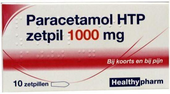 Afbeelding van Healthypharm Paracetamol 1000mg zetpil 10st