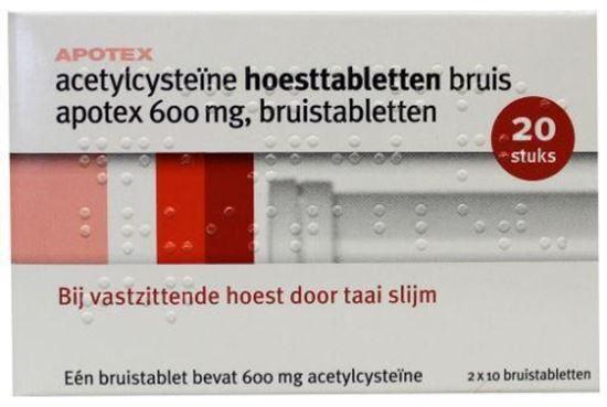 Afbeelding van Apotex Acetylcysteine 600mg bruistablet 20tb