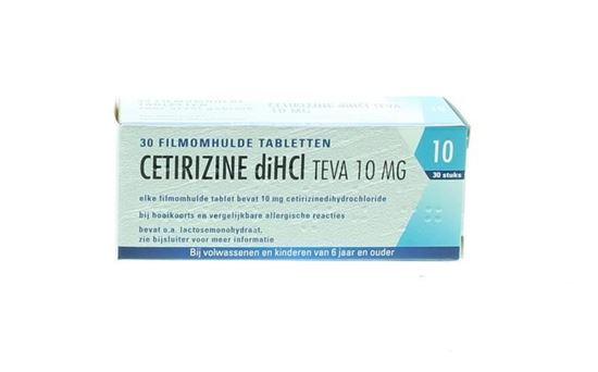 Afbeelding van Teva Cetirizine 10mg 30tb