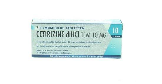 Afbeelding van Teva Cetirizine 10mg 7tb