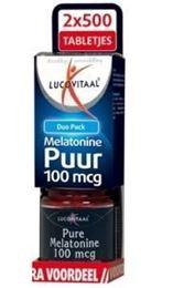 Afbeeldingen van Lucovitaal Melatonine duo 0.1 mg 2 x 500 tabletten