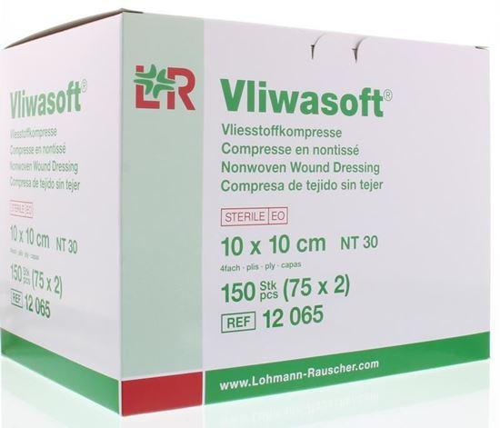 Vliwasoft Vlieskompres 10 x 10 cm 4-laags 75 x 2 stuks