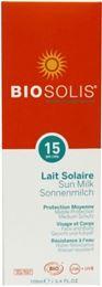 Biosolis Sun milk SPF 15 face and body 100ml