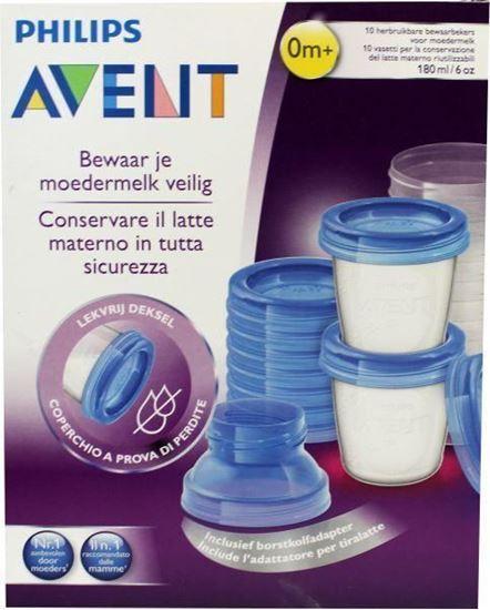 Avent Via voorraadbeker moedermelk set & adapt SCF618/10