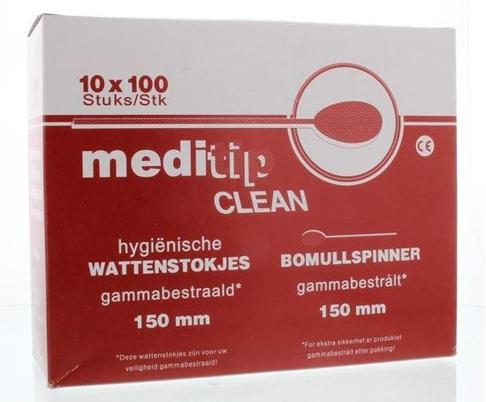 Mediclean Wattendrager hout 10 x 100 stuks