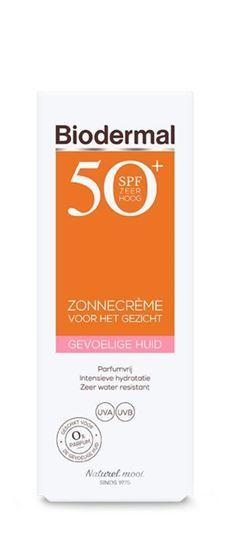 Biodermal Zonnecreme gezicht SPF50+ gevoelige huid