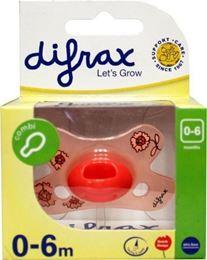 Difrax Fopspeen natural 0 - 6 maanden roze