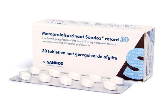 Afbeelding van Metoprololsuccinaat 50mg retard 30 tab.