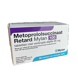 Metoprololsuccinaat retard Mylan 100mg 90tb