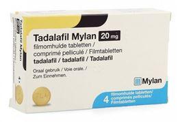 Afbeeldingen van Tadalafil Mylan 20mg 4tb