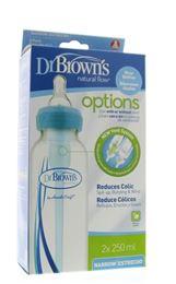 DR Brown's Standaardfles 250 ml duo blauw options