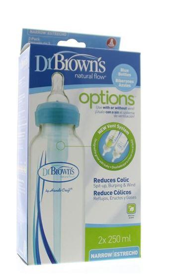 DR Brown's Standaardfles 250 ml duo blauw options