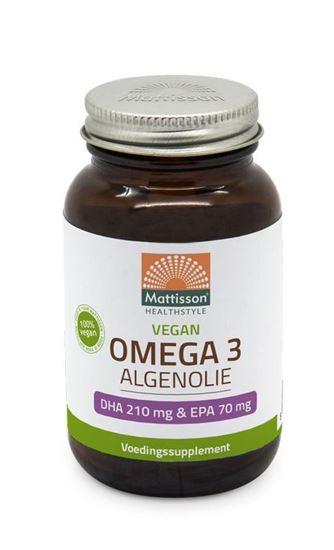 Mattisson Vegan omega-3 algenolie DHA 210 mg EPA 70 mg 60 Vegetarische capsules