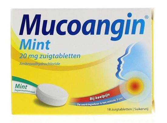 Mucoangin Mint suikervrij 20 mg 18 Zuigtabletten