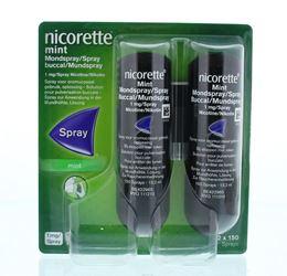 Nicorette Mondspray mint 1 mg duo verpakking 1 Set