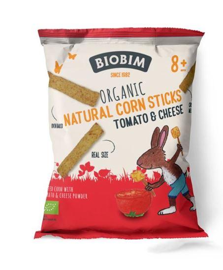 Biobim Cornsticks tomaat / kaas bio 25 Gram