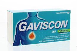 Gaviscon Pepermunt 250 48 Kauwtabletten