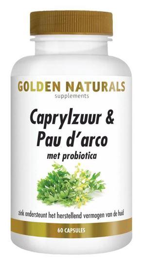 Golden Naturals Caprylzuur & Pau d'arco met probiotica 60 Vegetarische capsules