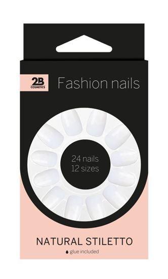 2B Nails natural stiletto 24 Stuks