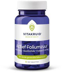 Vitakruid Actief foliumzuur 400 mcg 100 Tabletten